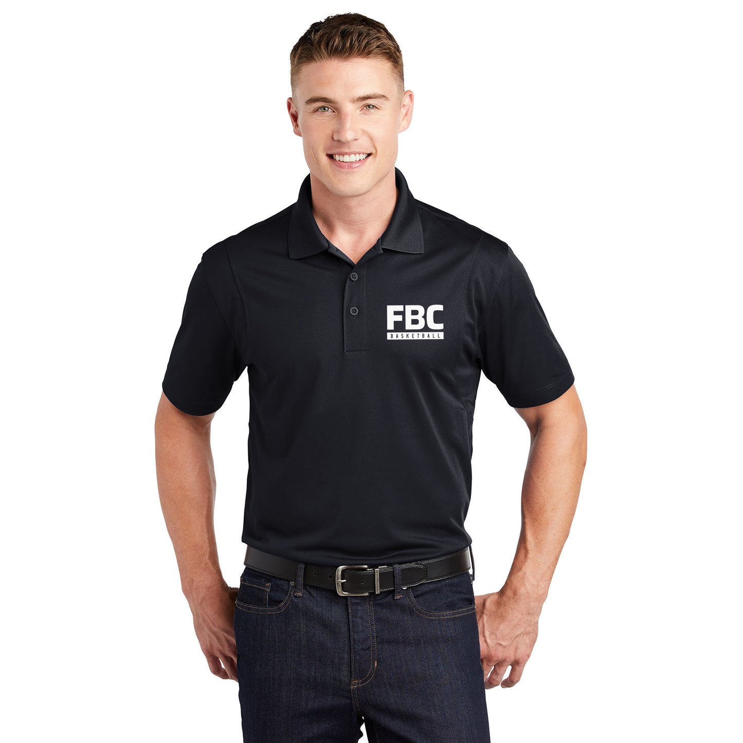 FBC B-Ball Men’s Polo - White