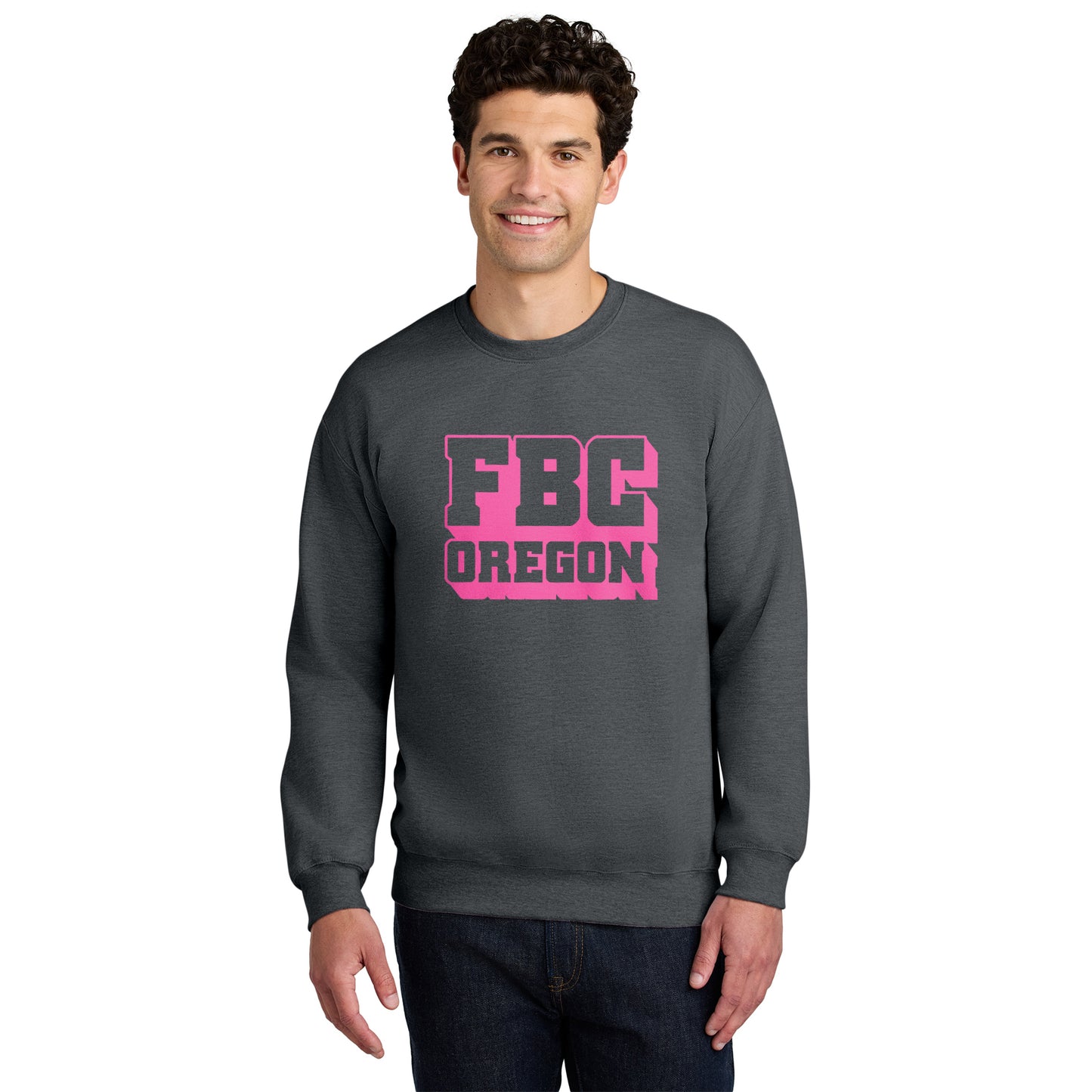 FBCOR Text Unisex Crewneck - Pink