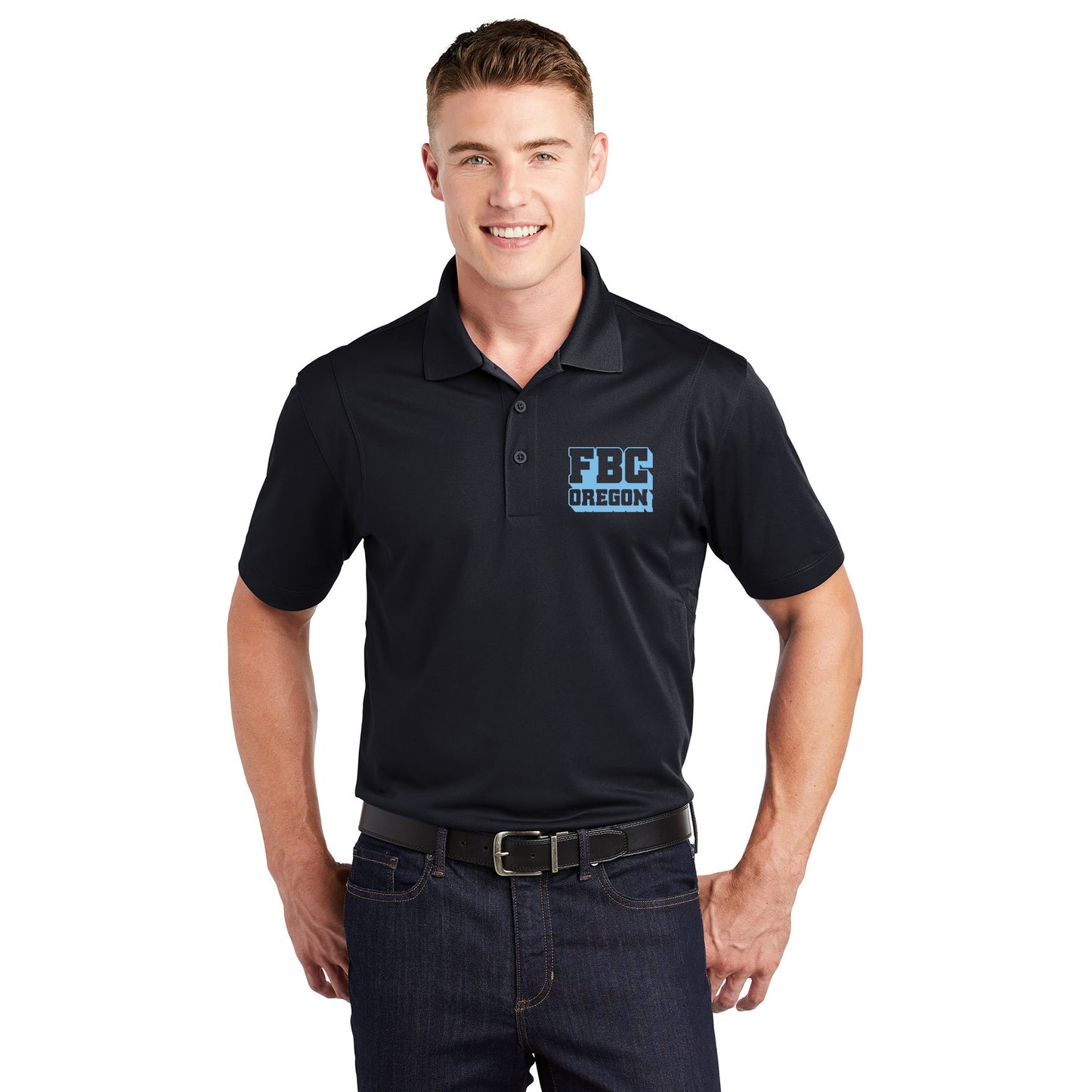 FBCOR Text Men’s Polo - Blue
