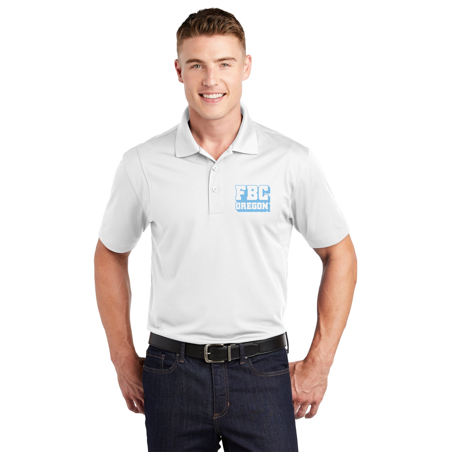 FBCOR Text Men’s Polo - Blue