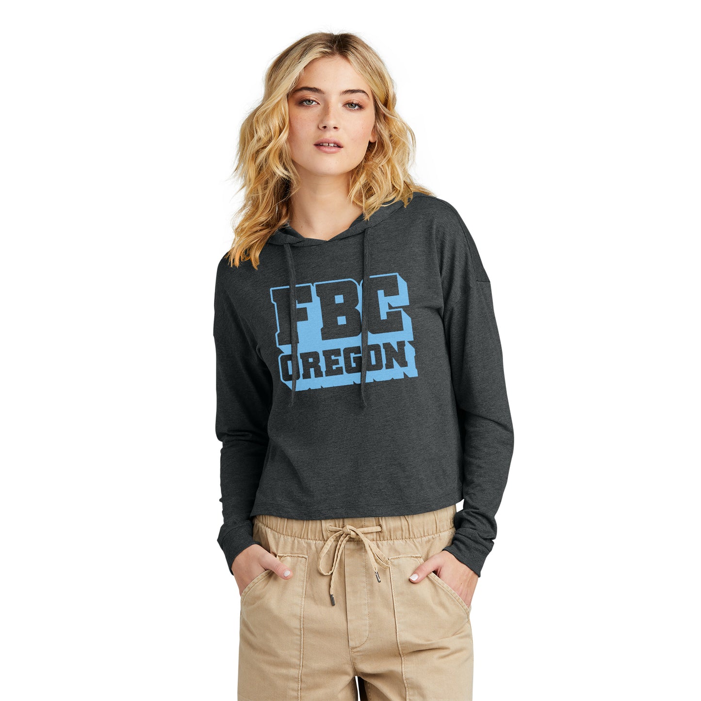 FBCOR Text Women’s Box Cut Lt. Hoodie - Blue