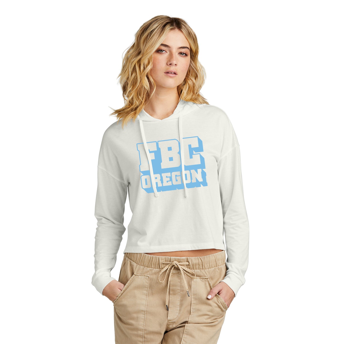 FBCOR Text Women’s Box Cut Lt. Hoodie - Blue