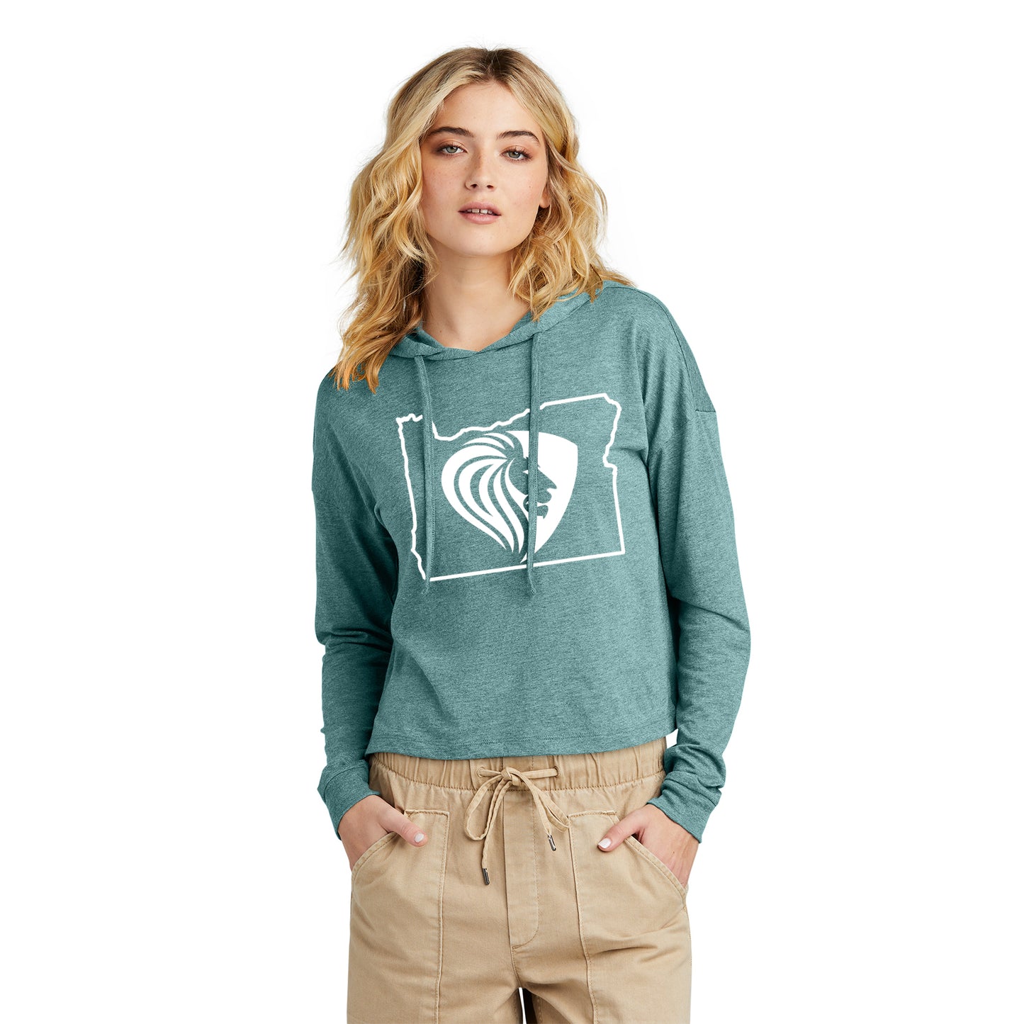 FBCOR State Women’s Box Cut Lt. Hoodie - White