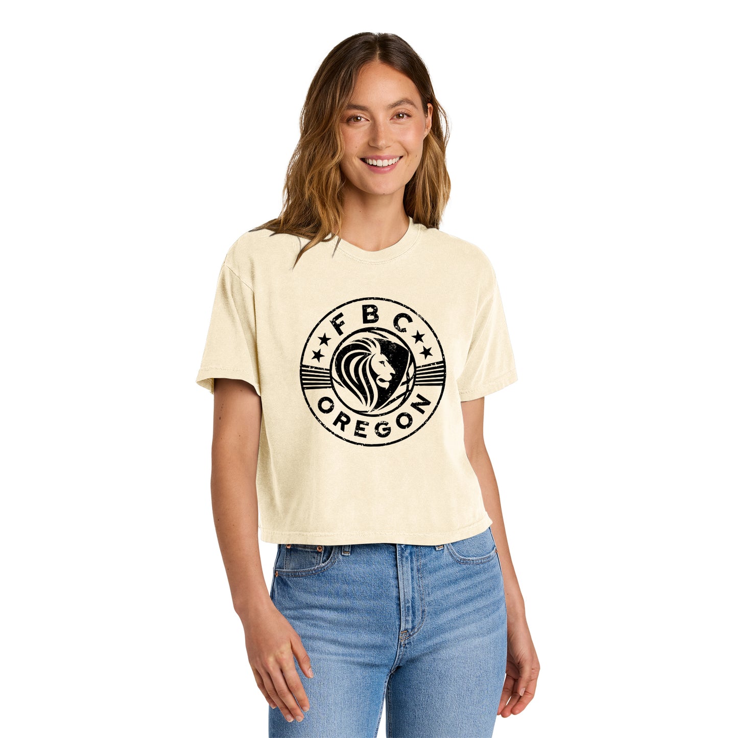 FBCOR Shield Women’s Heavyweight Boxy Tee - Black