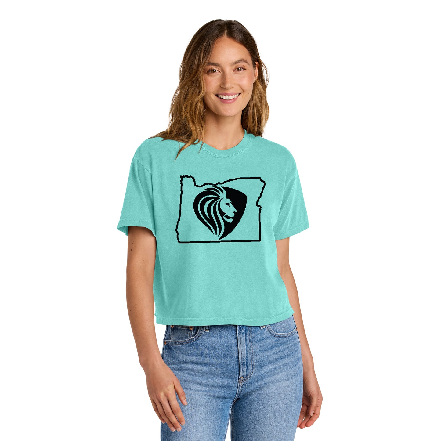 FBCOR State Women’s Heavyweight Boxy Tee - Black