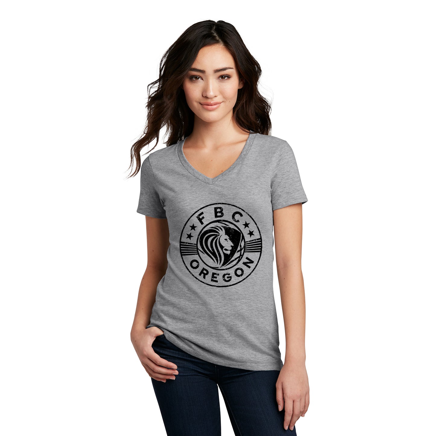 FBCOR Shield Women’s V-Neck Tee - Black
