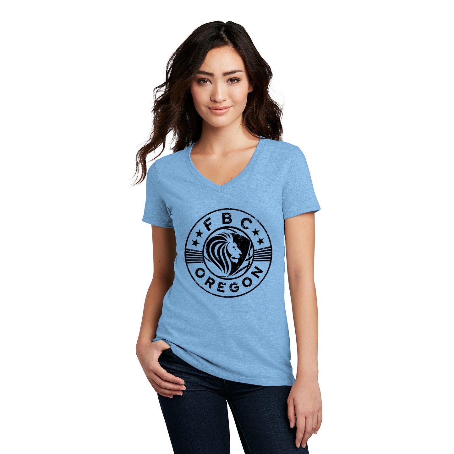 FBCOR Shield Women’s V-Neck Tee - Black