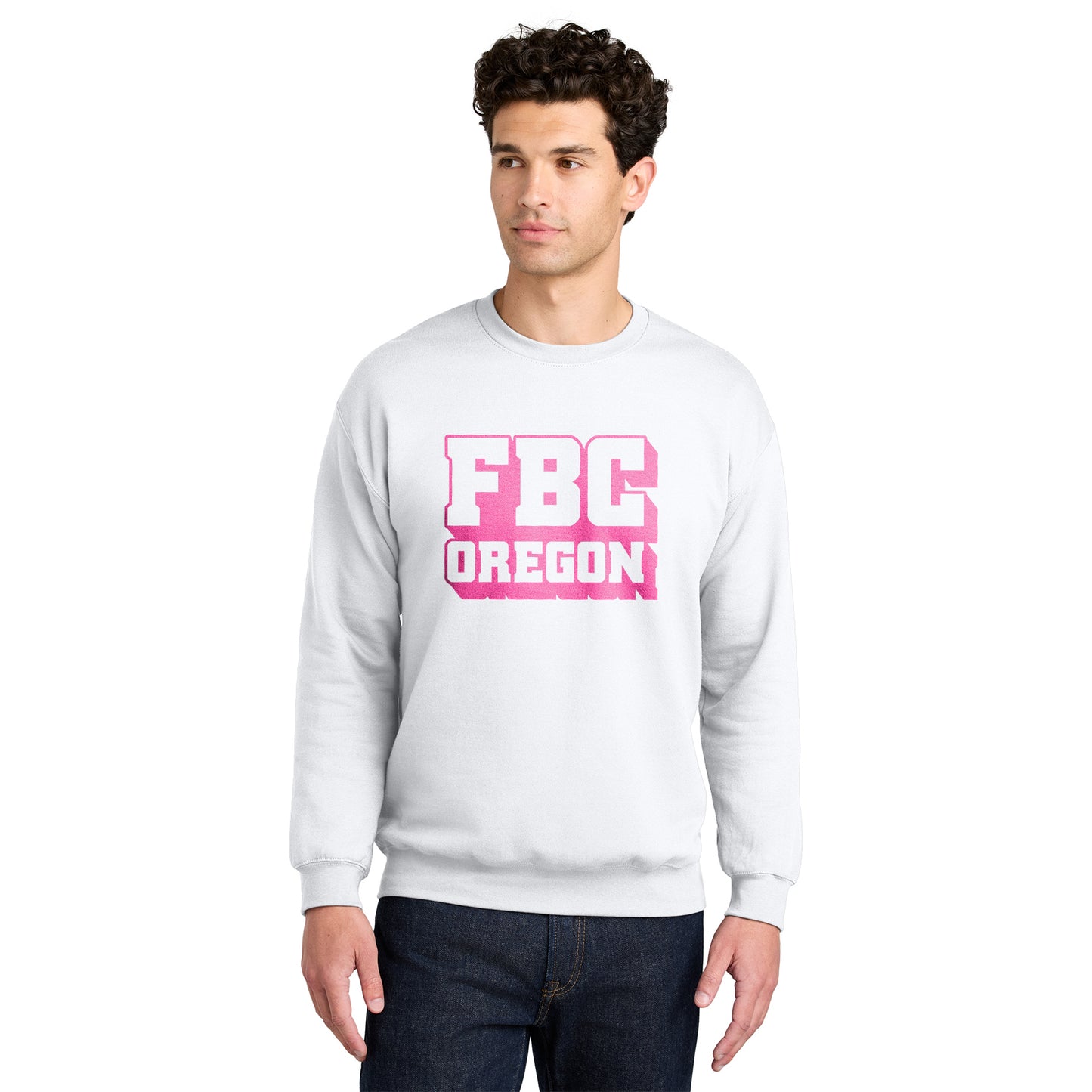 FBCOR Text Unisex Crewneck - Pink