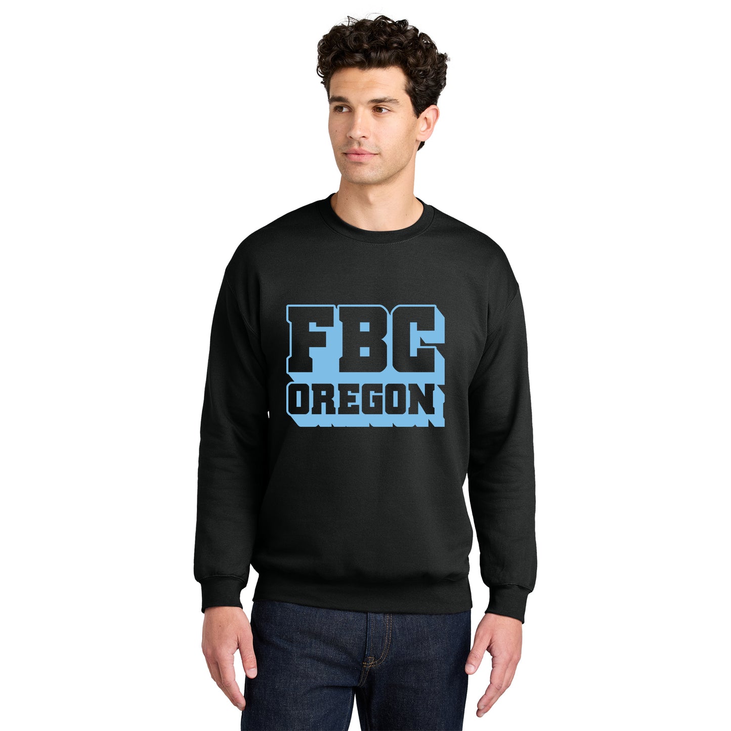 FBCOR Text Unisex Crewneck - Blue