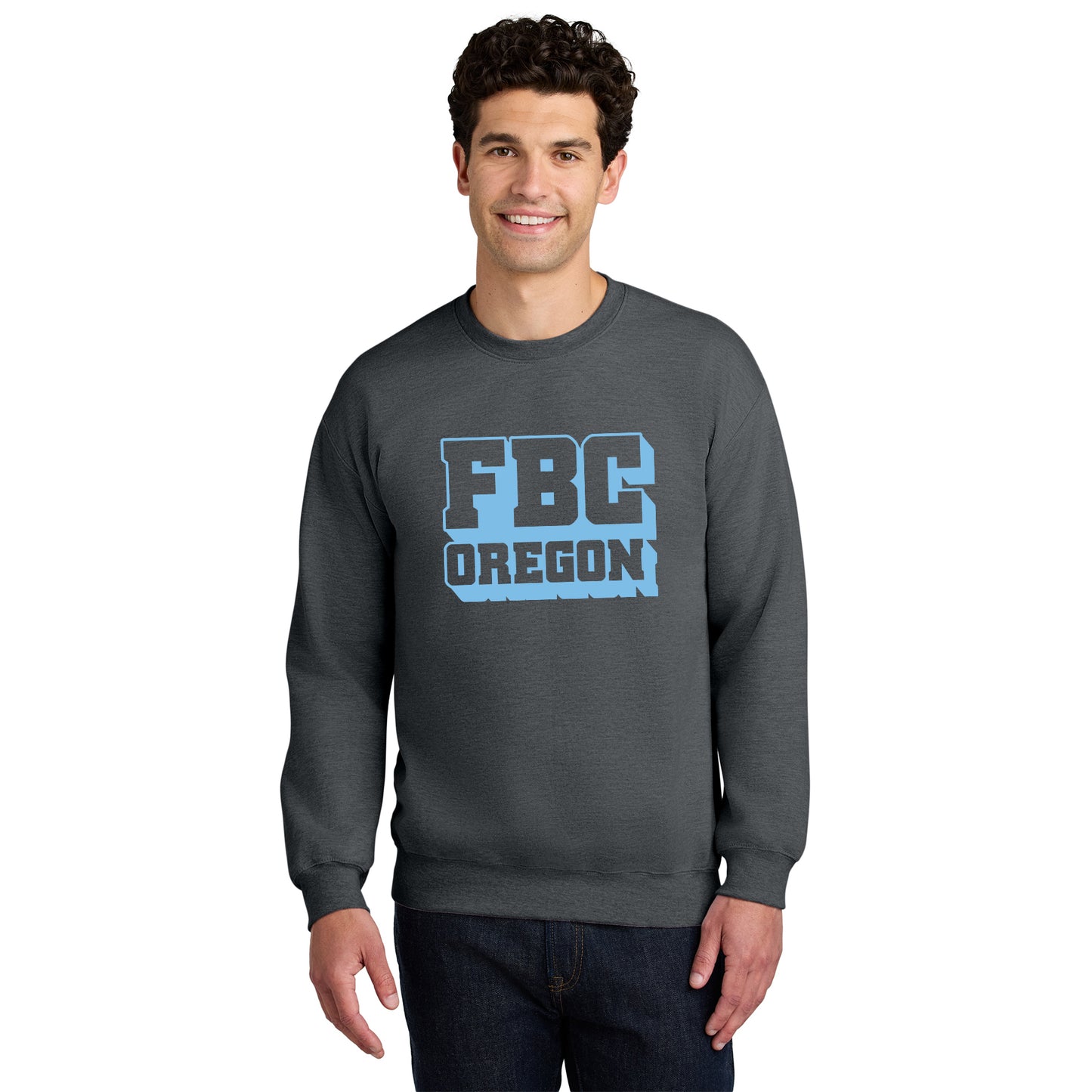 FBCOR Text Unisex Crewneck - Blue