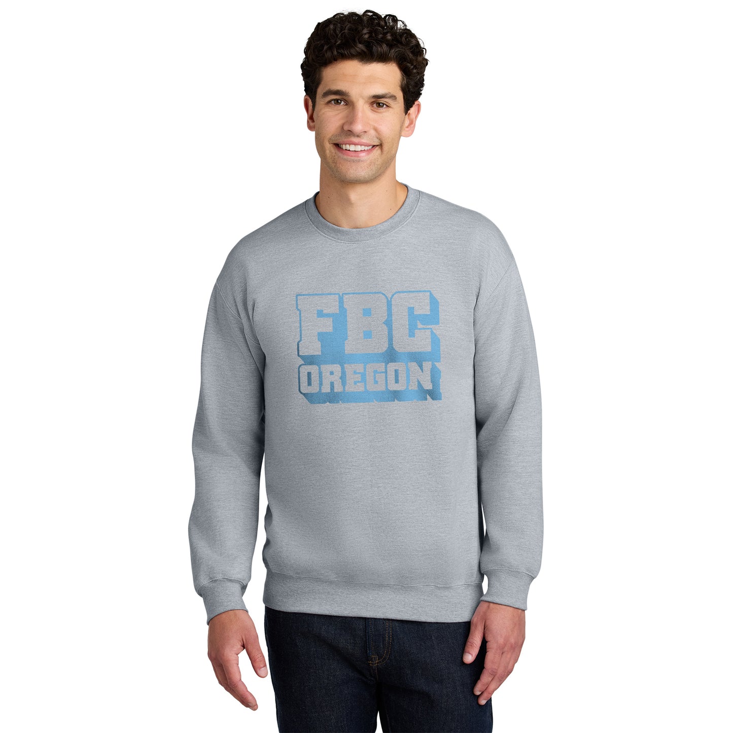 FBCOR Text Unisex Crewneck - Blue