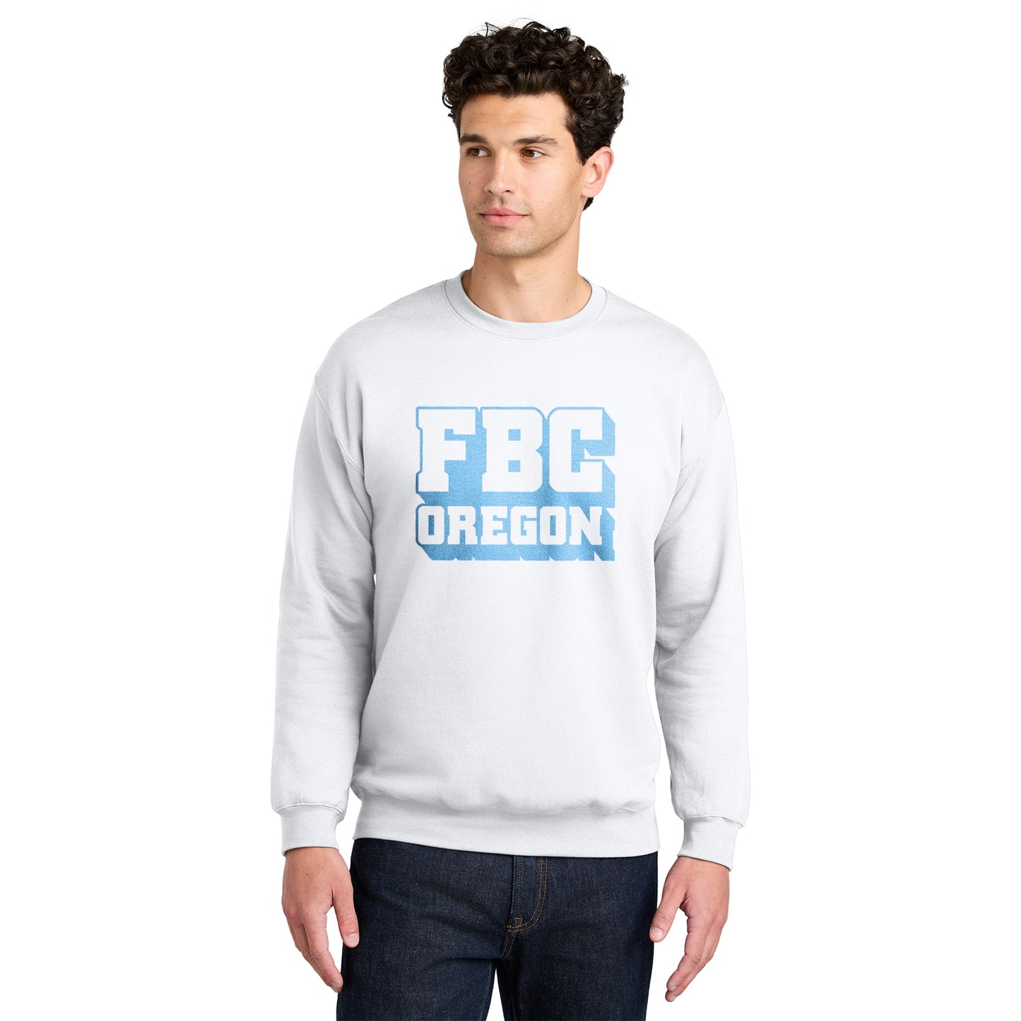 FBCOR Text Unisex Crewneck - Blue