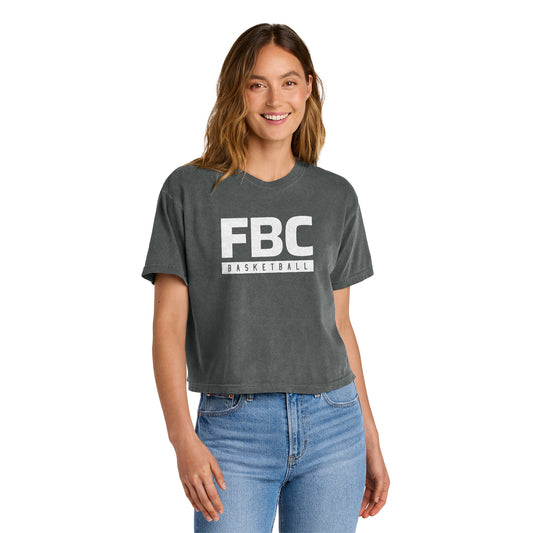 FBC B-Ball Women’s Heavyweight Boxy Tee - White