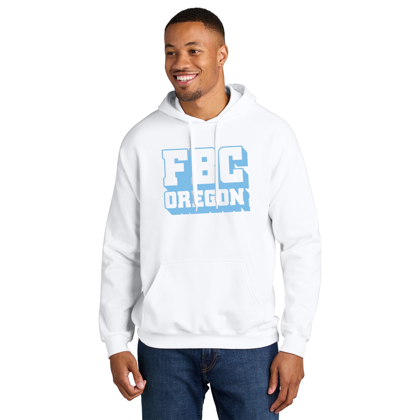 FBCOR Text Unisex Hoodie - Blue