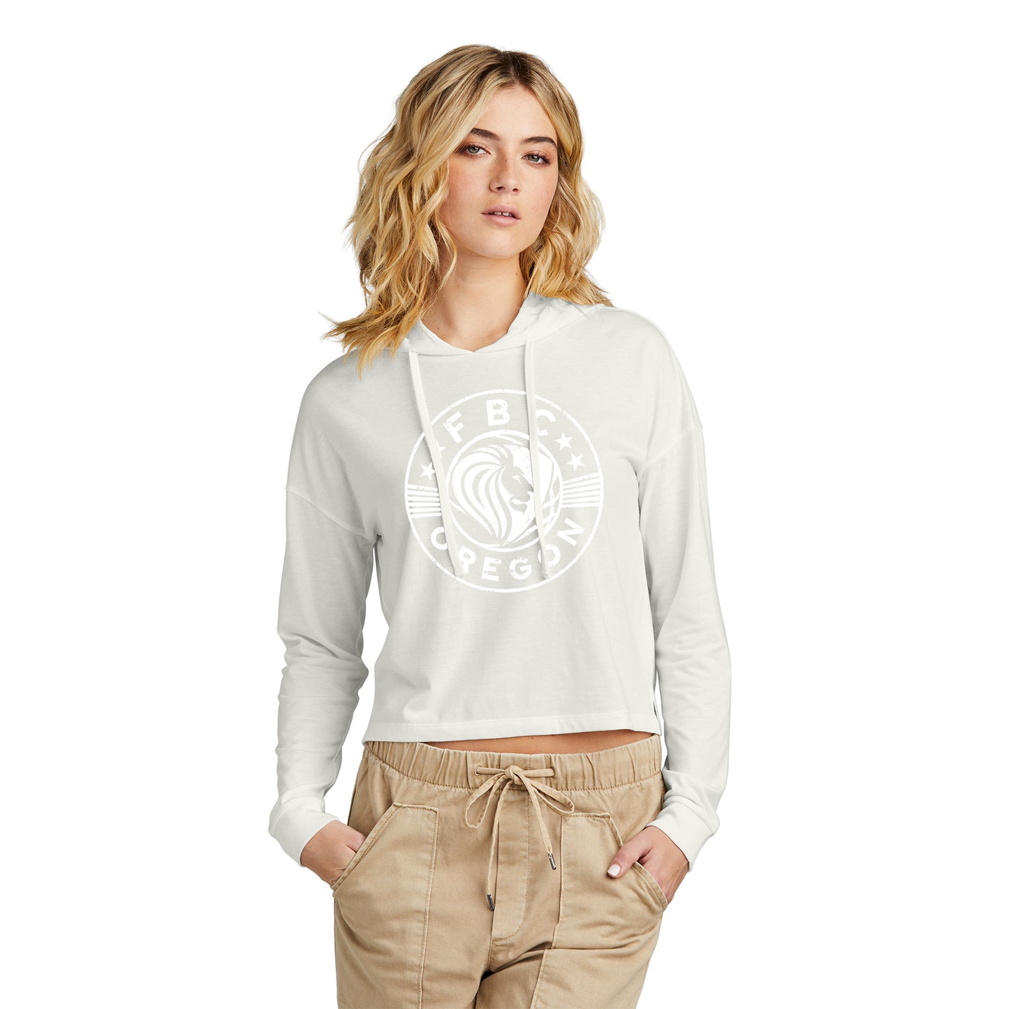 FBCOR Shield Women’s Box Cut Lt. Hoodie - White