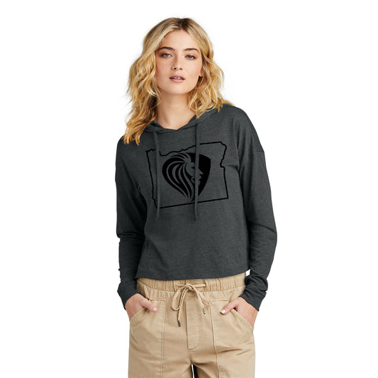 FBCOR State Women’s Box Cut Lt. Hoodie - Black