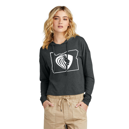 FBCOR State Women’s Box Cut Lt. Hoodie - White