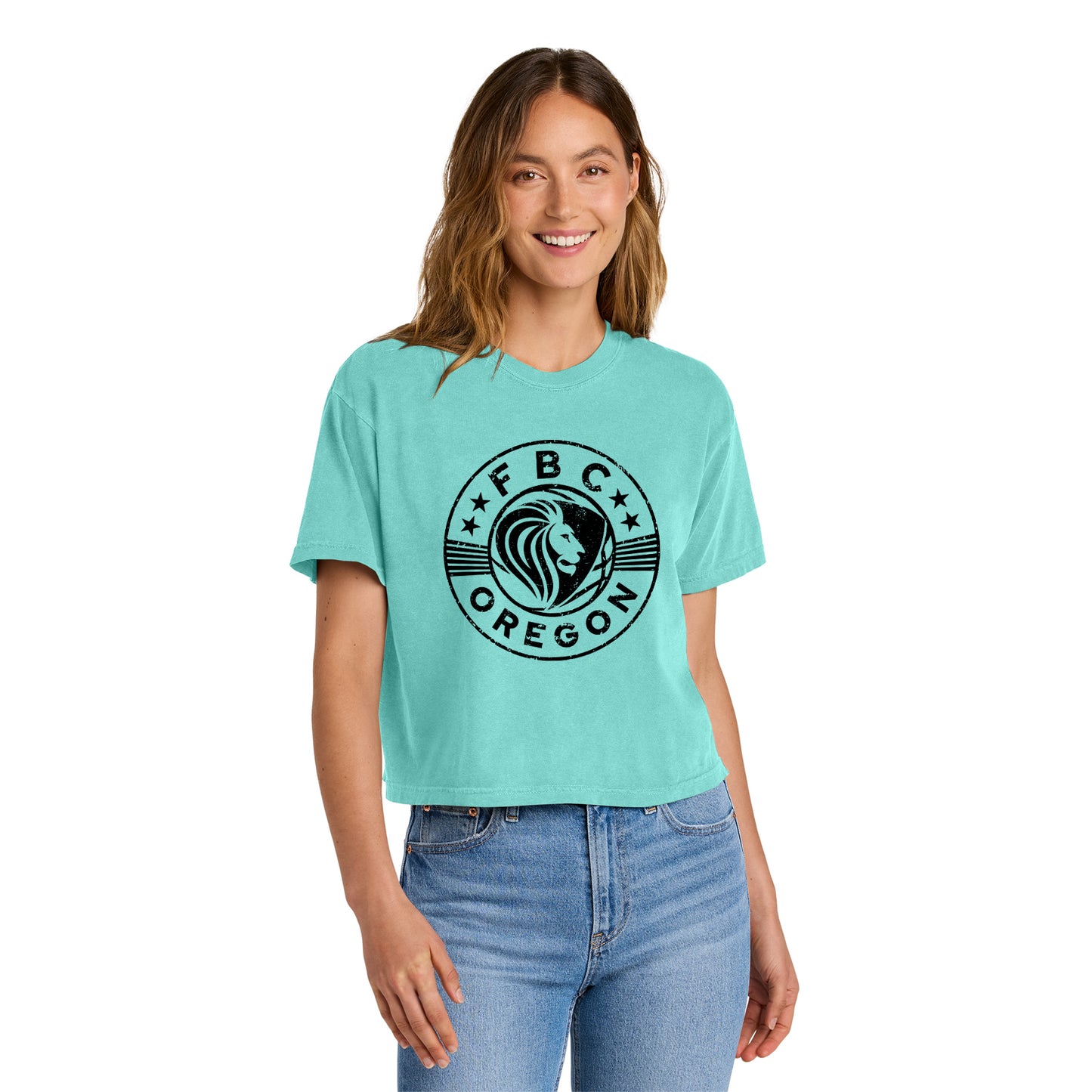 FBCOR Shield Women’s Heavyweight Boxy Tee - Black