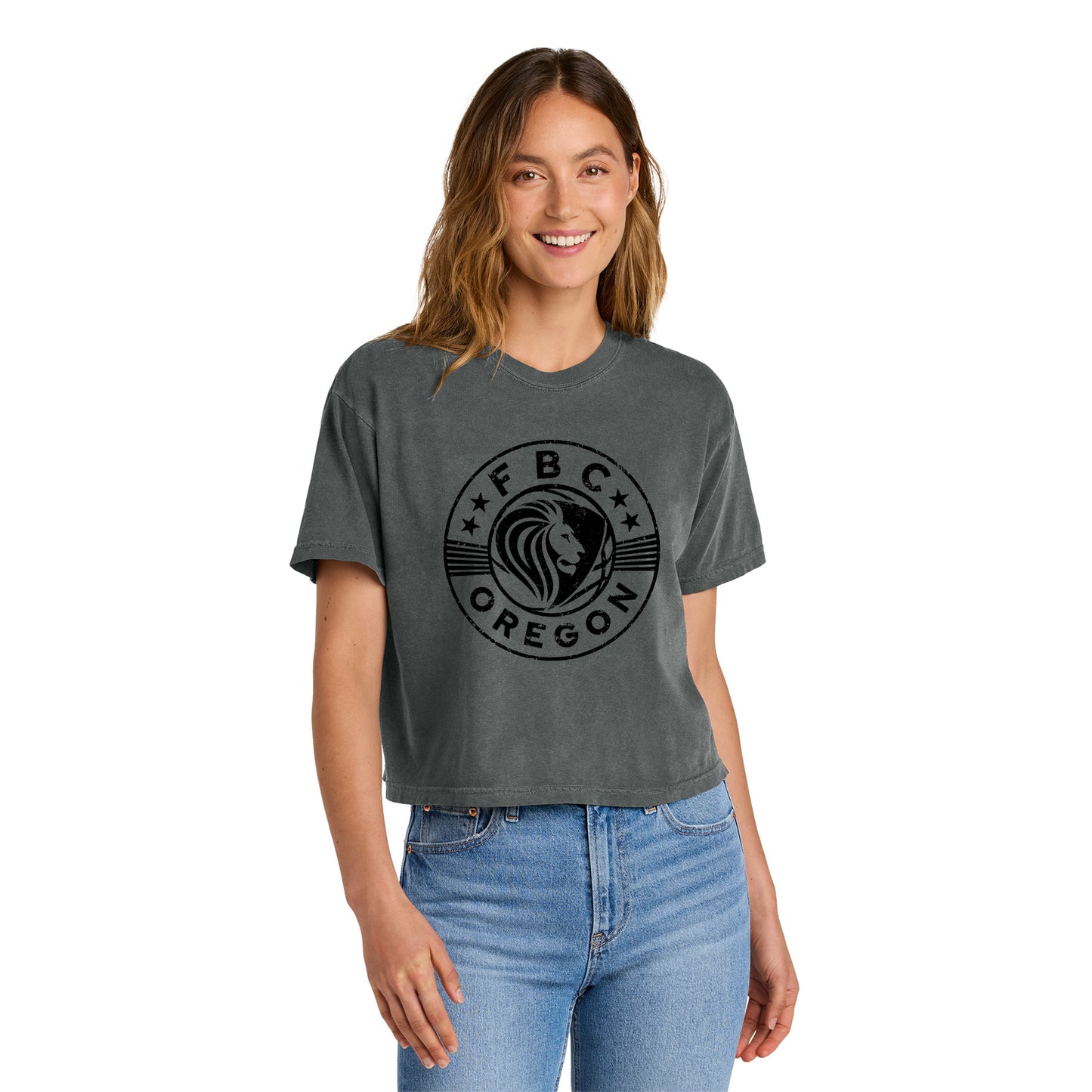 FBCOR Shield Women’s Heavyweight Boxy Tee - Black
