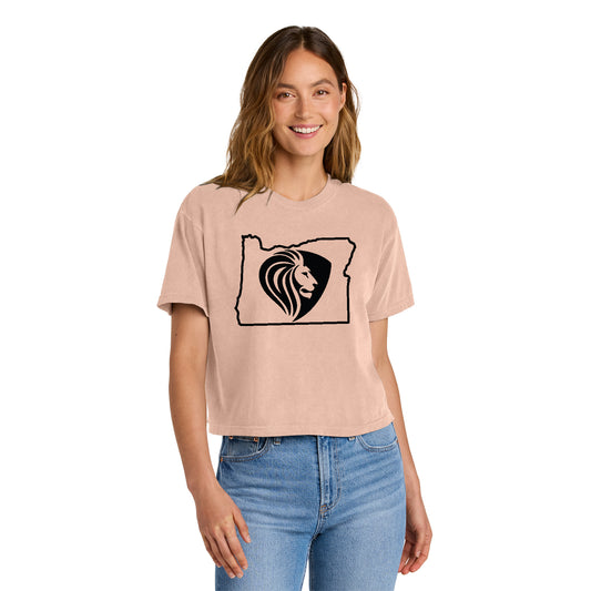 FBCOR State Women’s Heavyweight Boxy Tee - Black