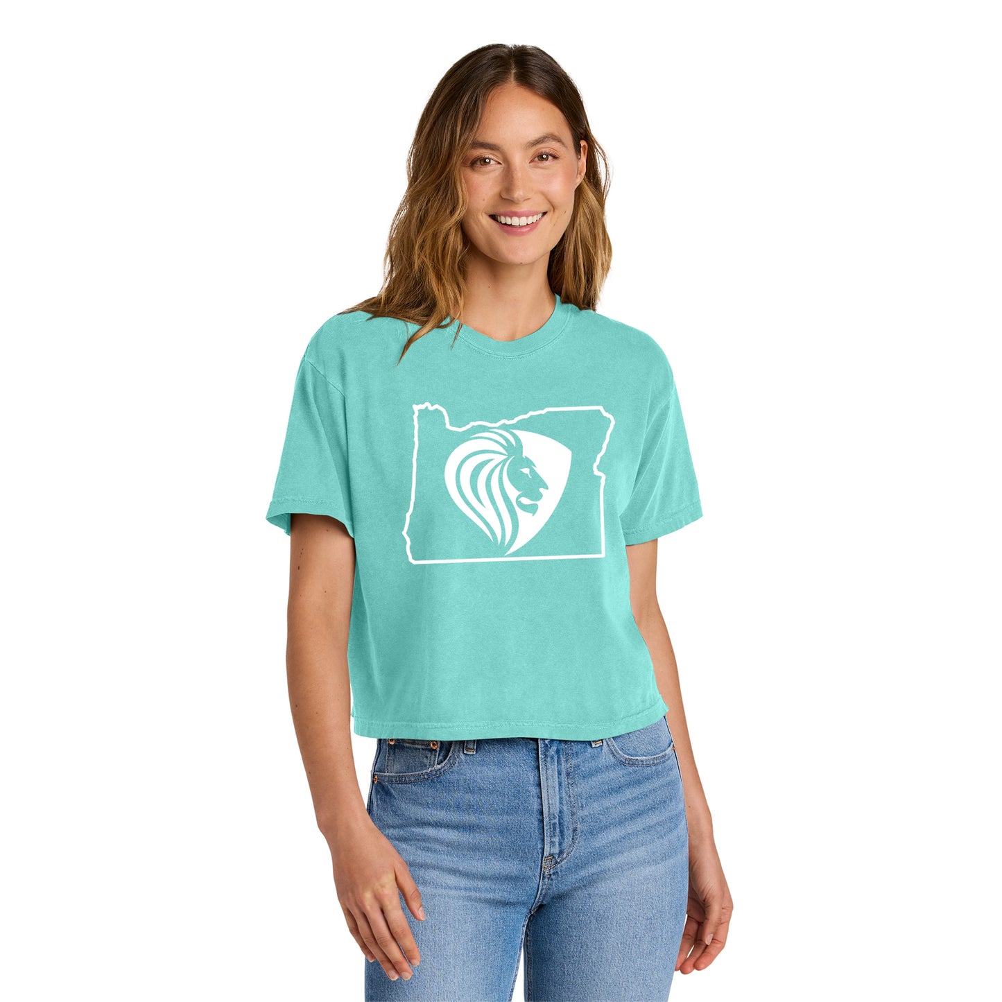 FBCOR State Women’s Heavyweight Boxy Tee - White