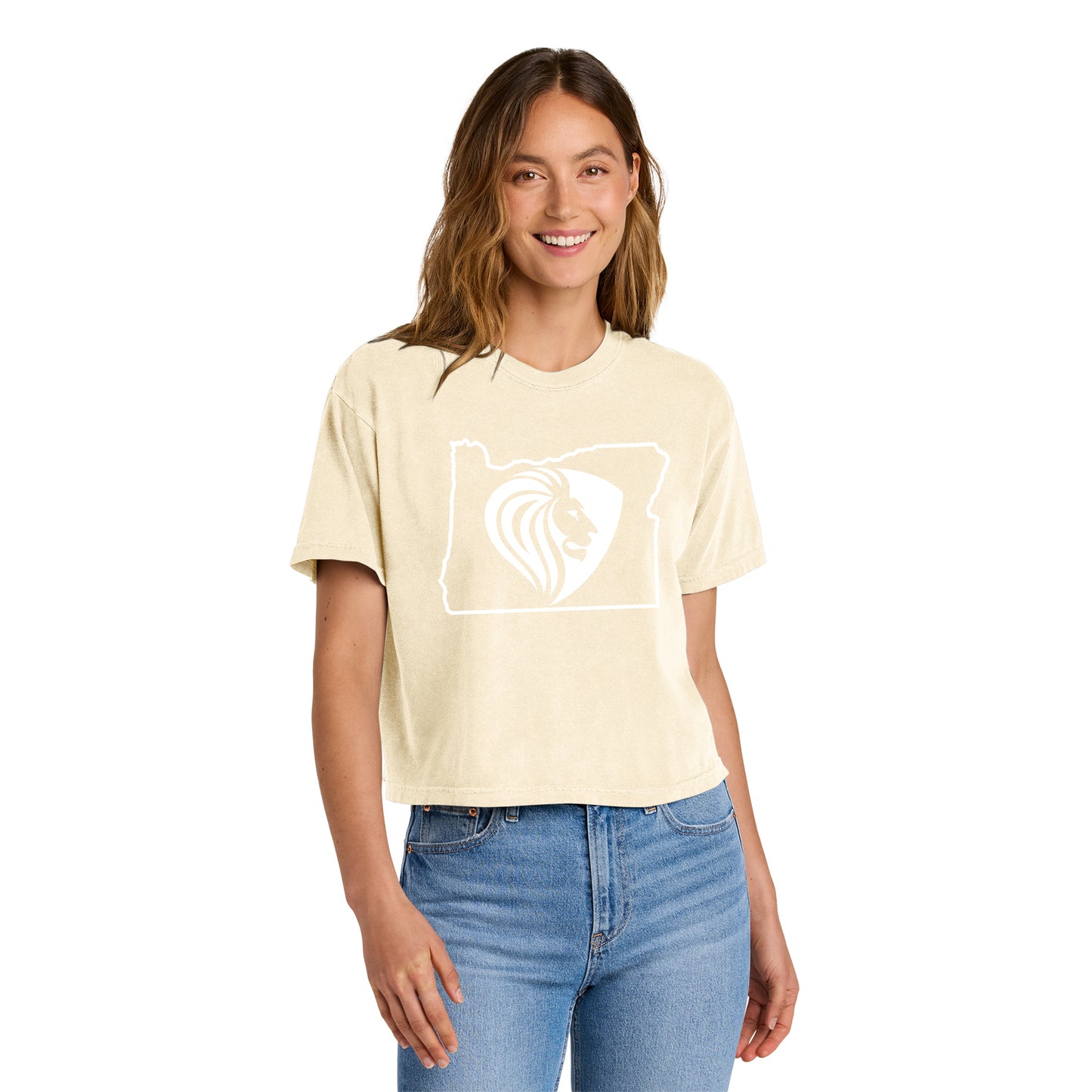 FBCOR State Women’s Heavyweight Boxy Tee - White