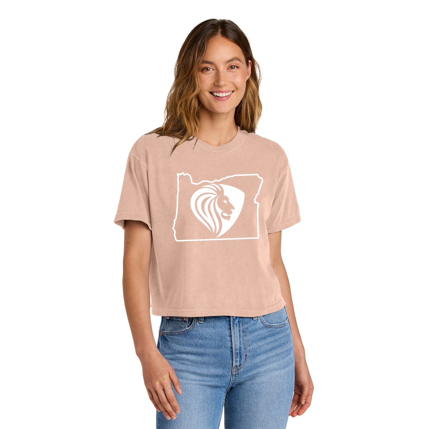 FBCOR State Women’s Heavyweight Boxy Tee - White