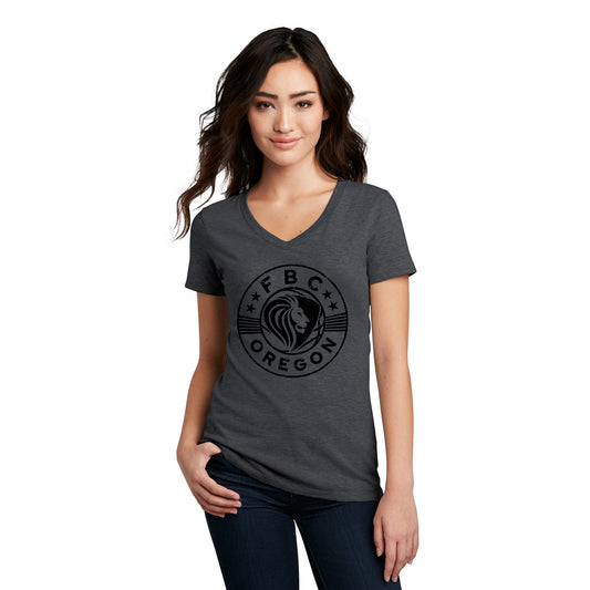 FBCOR Shield Women’s V-Neck Tee - Black