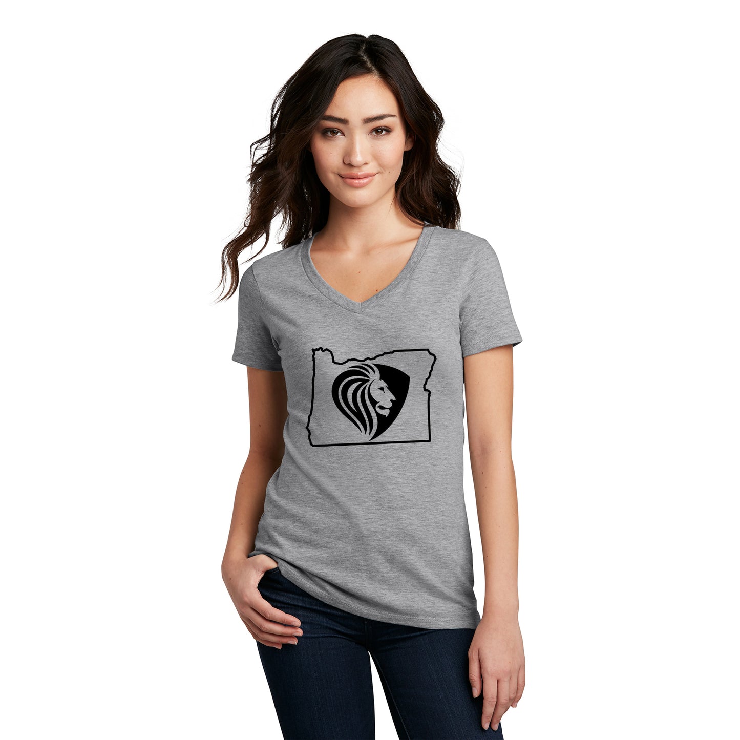 FBCOR State Women’s V-Neck Tee - Black