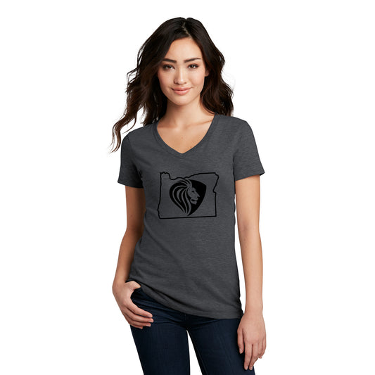 FBCOR State Women’s V-Neck Tee - Black
